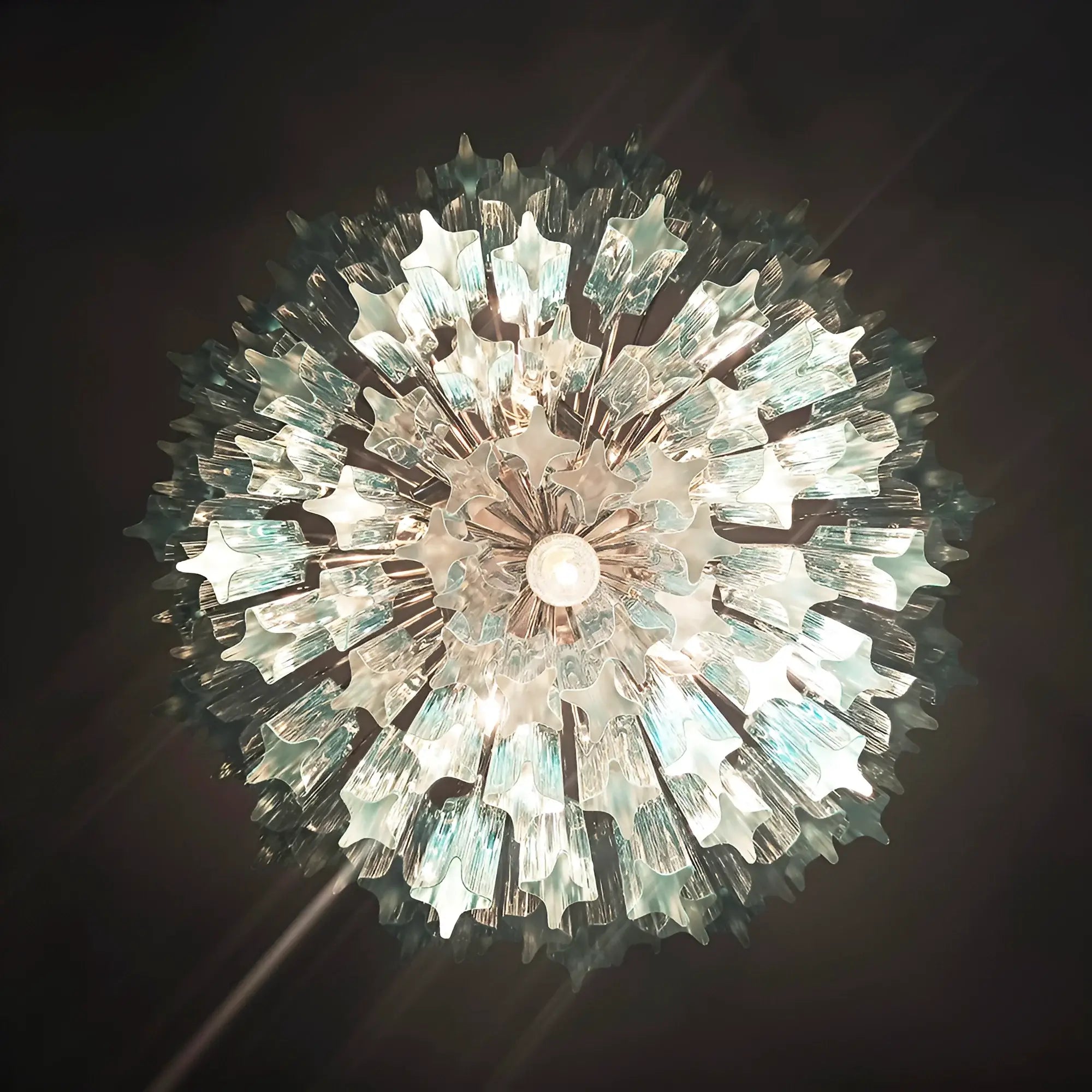blue-and-clear-murano-glass-quadriedri-prism-chandelier-elegant-crystal-pendant-light