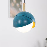 Blue Drop Pendant Light Modern Glass Globe Ceiling Fixture for Luxury Interiors