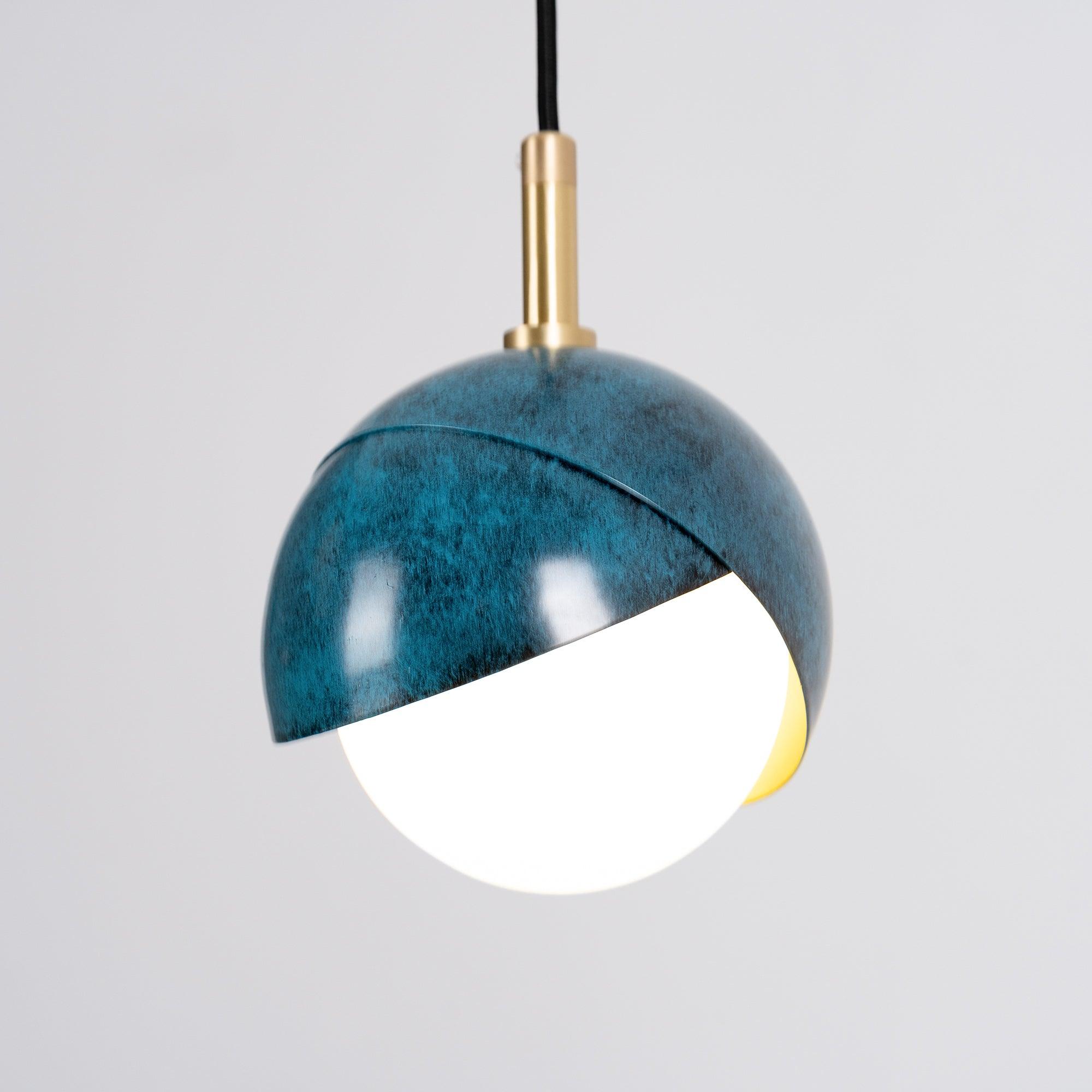 Blue Drop Pendant Light Modern Glass Globe Ceiling Fixture for Luxury Interiors