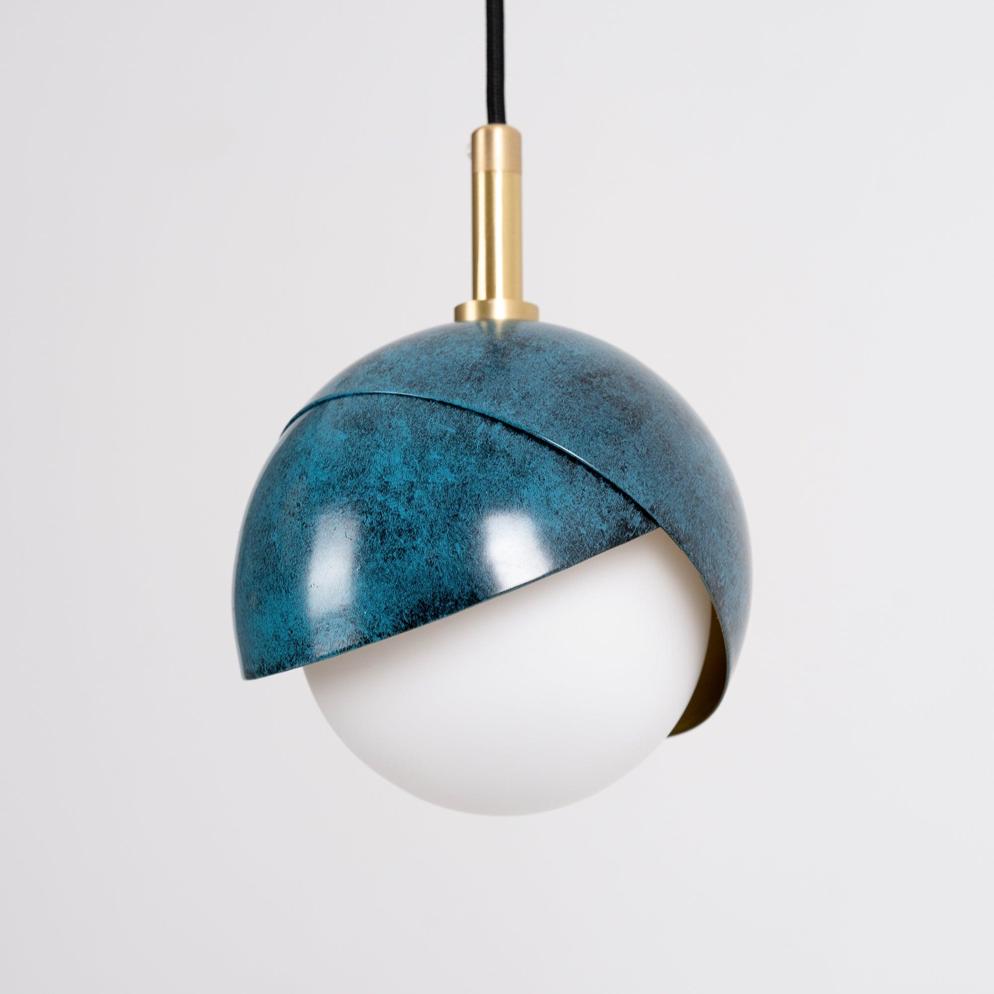 Blue Drop Pendant Light Modern Glass Globe Ceiling Fixture for Luxury Interiors
