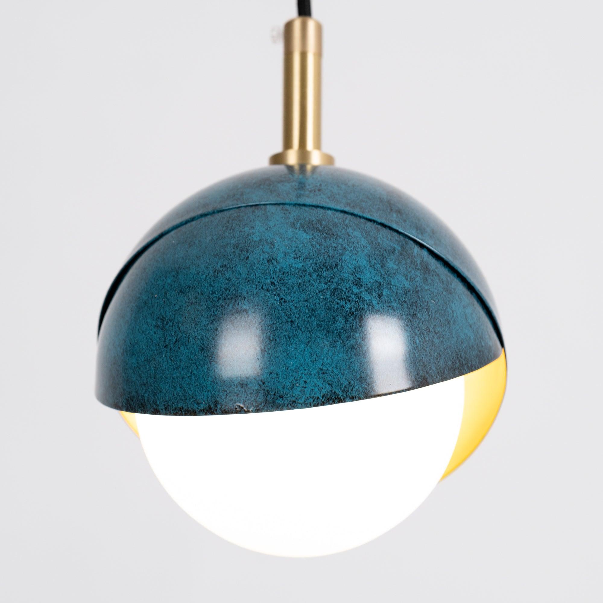 Blue Drop Pendant Light Modern Glass Globe Ceiling Fixture for Luxury Interiors