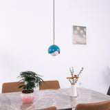 Blue Drop Pendant Light Modern Glass Globe Ceiling Fixture for Luxury Interiors
