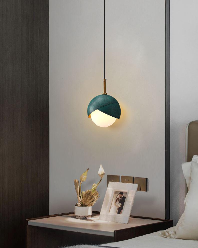 Blue Drop Pendant Light Modern Glass Globe Ceiling Fixture for Luxury Interiors