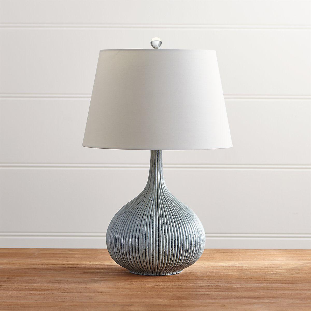 blue-sculptural-ceramic-table-lamp-with-white-fabric-shade-for-contemporary-living-room-decor