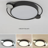 Modern Dual Ring LED Flush Mount Ceiling Light Gold and Black Nordic Dimmable Fixture