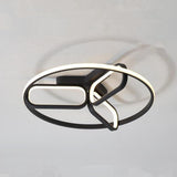 Geometric Rounded Rectangle LED Flush Mount Ceiling Light for Modern Bedroom Decor