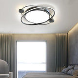 Modern Nordic Circular LED Flush Mount Ceiling Light Dimmable Metal Lamp for Living Room