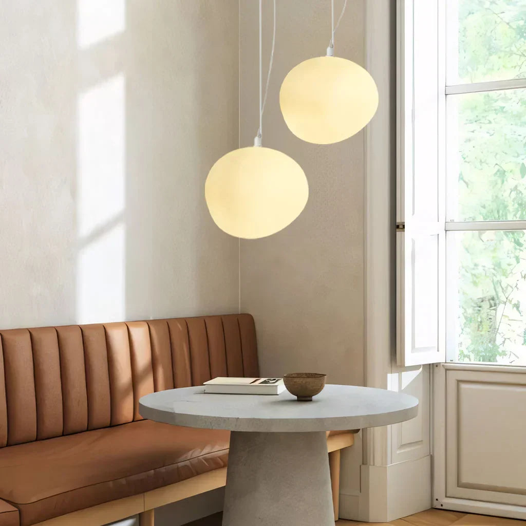 Nordic White Pebble Pendant Light