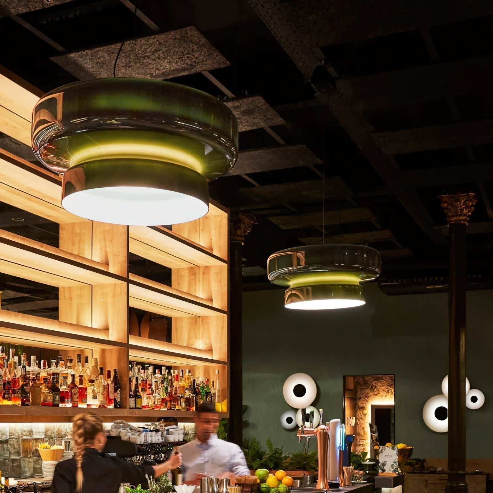 Bohemia Modern Blown Glass Pendant Light Organic Shape Hanging Chandelier for Dining Room