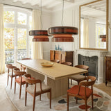 Bohemia Modern Blown Glass Pendant Light Organic Shape Hanging Chandelier for Dining Room