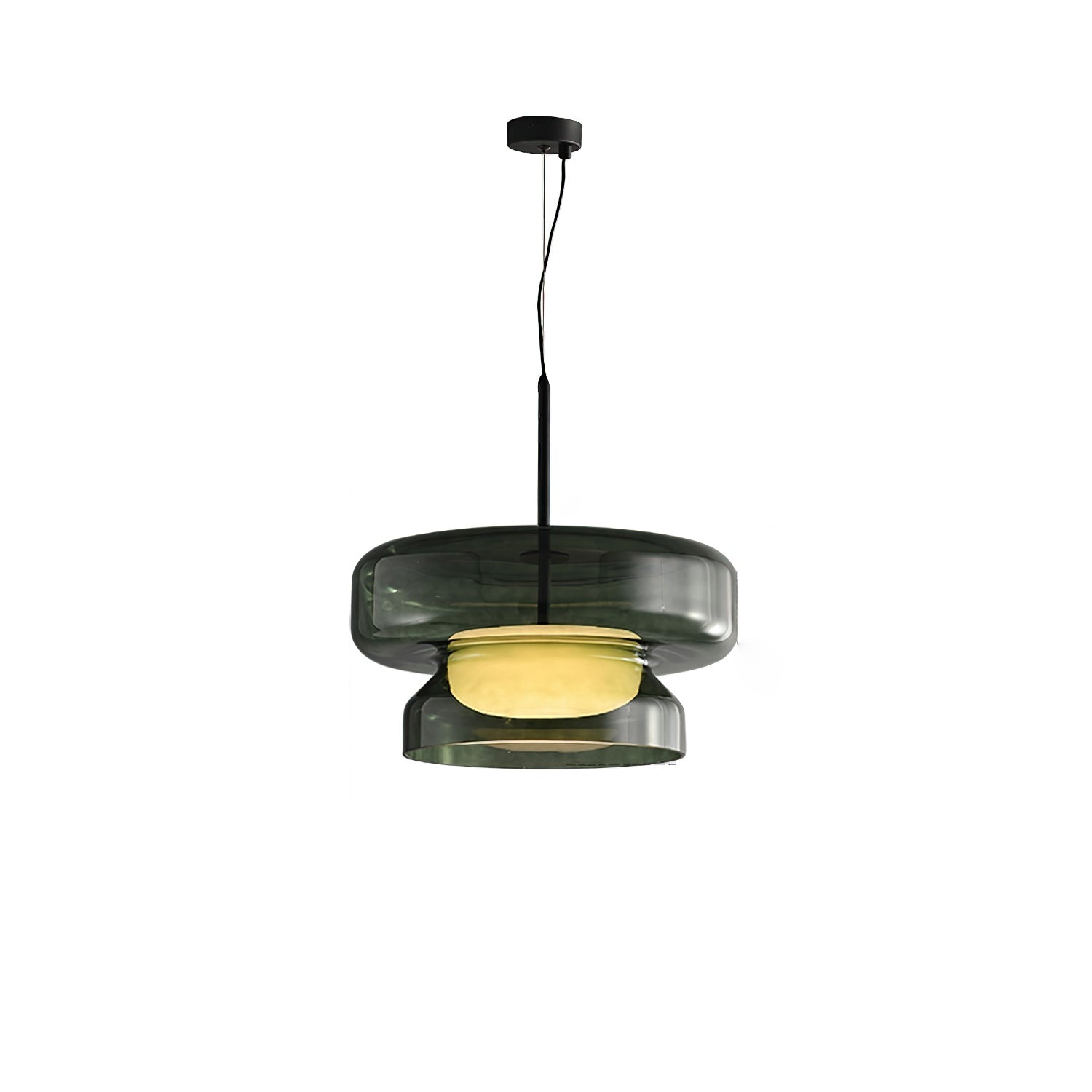Bohemia Modern Blown Glass Pendant Light Organic Shape Hanging Chandelier for Dining Room