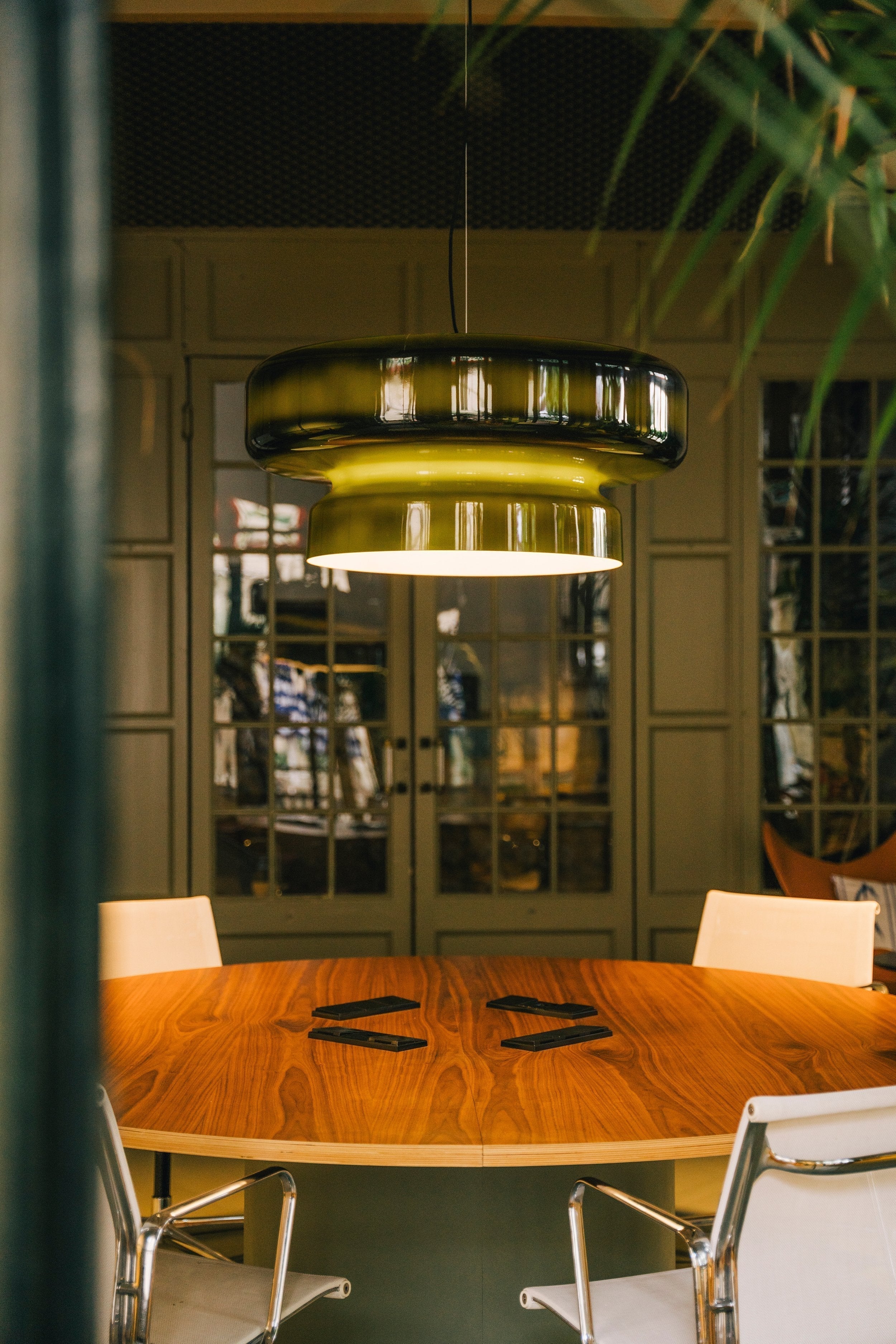 Bohemia Modern Blown Glass Pendant Light Organic Shape Hanging Chandelier for Dining Room
