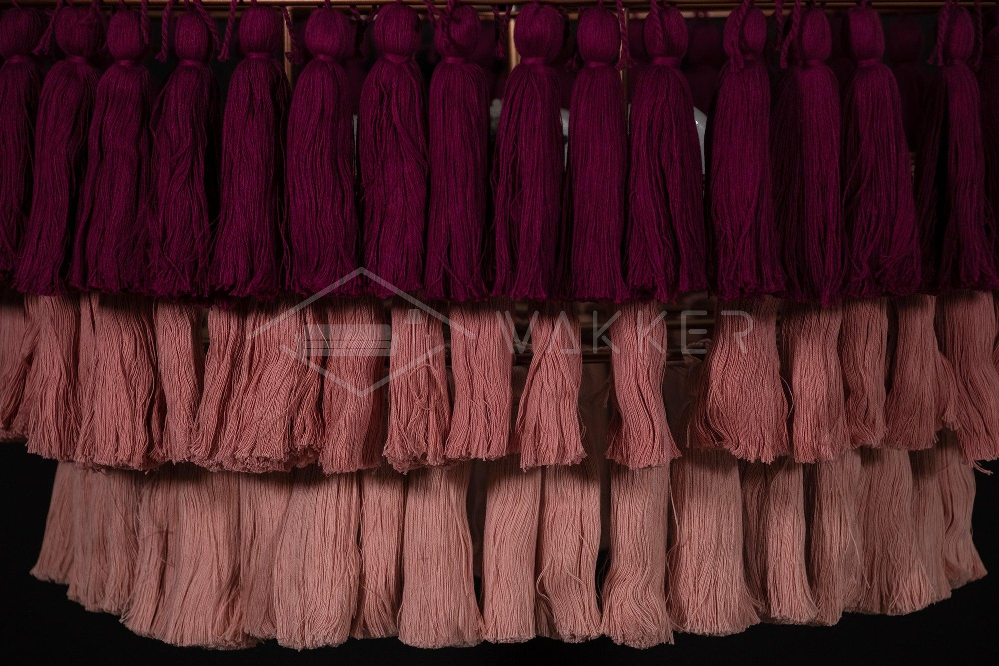 Bohemian Tassel Fringe Chandelier Fabric Pendant Light for Elegant Living Room and Bedroom Lighting