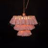 Bohemian Tassel Fringe Chandelier Fabric Pendant Light for Elegant Living Room and Bedroom Lighting