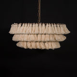 Bohemian Tassel Fringe Chandelier Fabric Pendant Light for Elegant Living Room and Bedroom Lighting