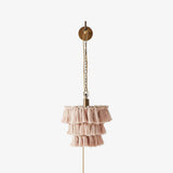 Bohemian Tassel Wall Sconce Layered Fabric Fringe Wall Lamp Decorative Indoor Light