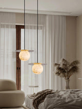 Borra Alabaster and Brass Pendant Light Luxury Modern LED Hanging Lamp