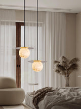 Borra Alabaster and Brass Pendant Light Luxury Modern LED Hanging Lamp