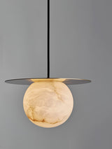 Borra Alabaster and Brass Pendant Light Luxury Modern LED Hanging Lamp
