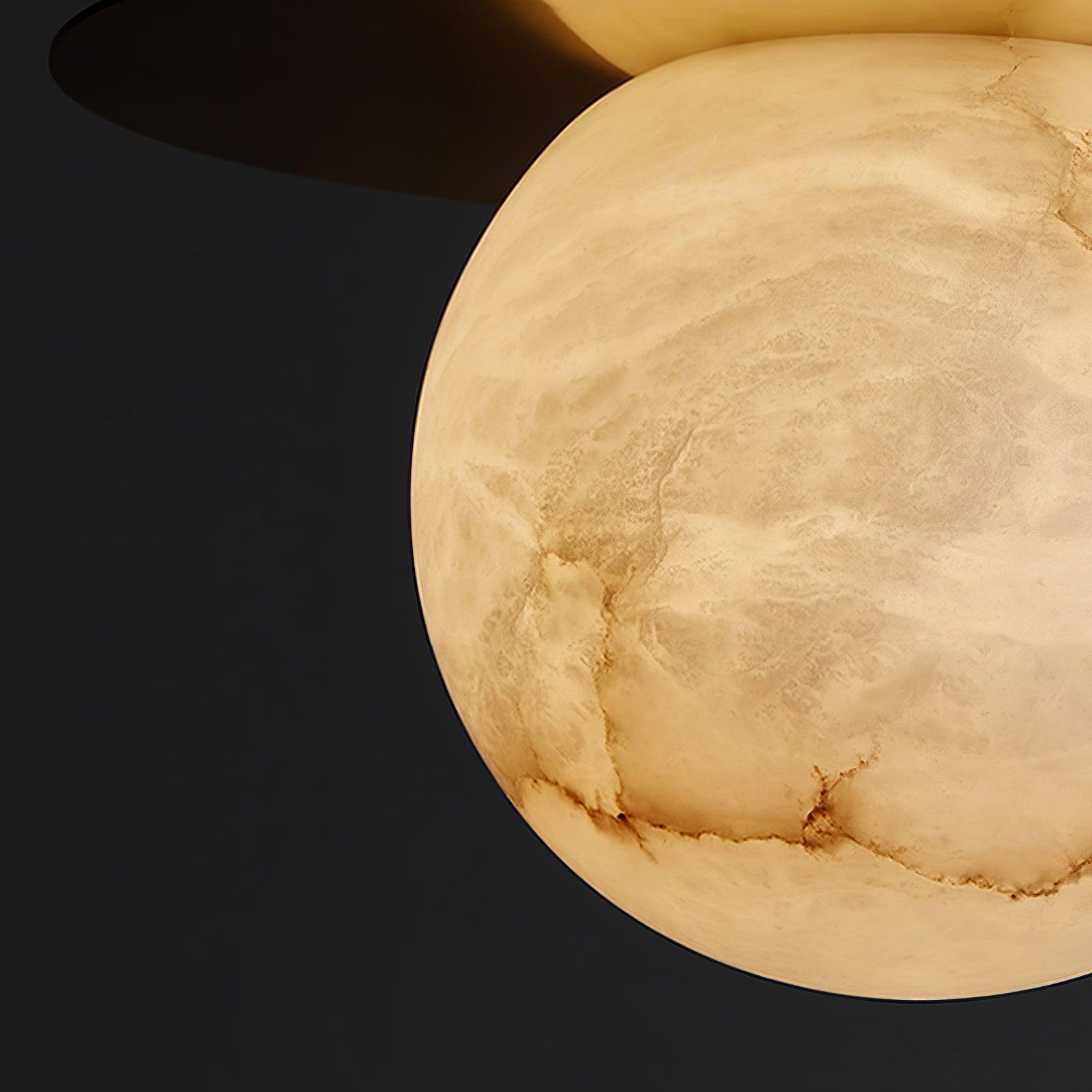 Borra Alabaster and Brass Pendant Light Luxury Modern LED Hanging Lamp