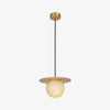 Borra Alabaster and Brass Pendant Light Luxury Modern LED Hanging Lamp