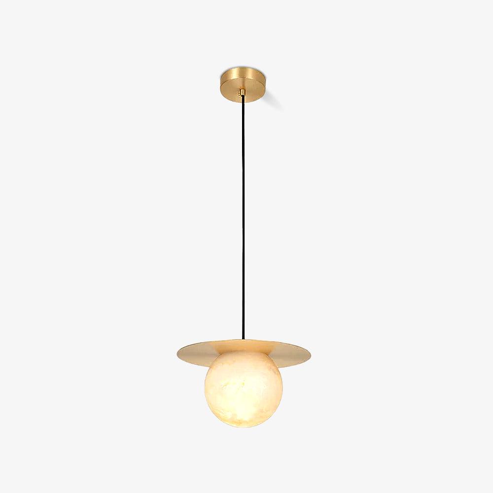 Borra Alabaster and Brass Pendant Light Luxury Modern LED Hanging Lamp