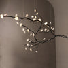Botanical Ceramic Flower Branch Chandelier Elegant Brass Black Finish Large Pendant Light