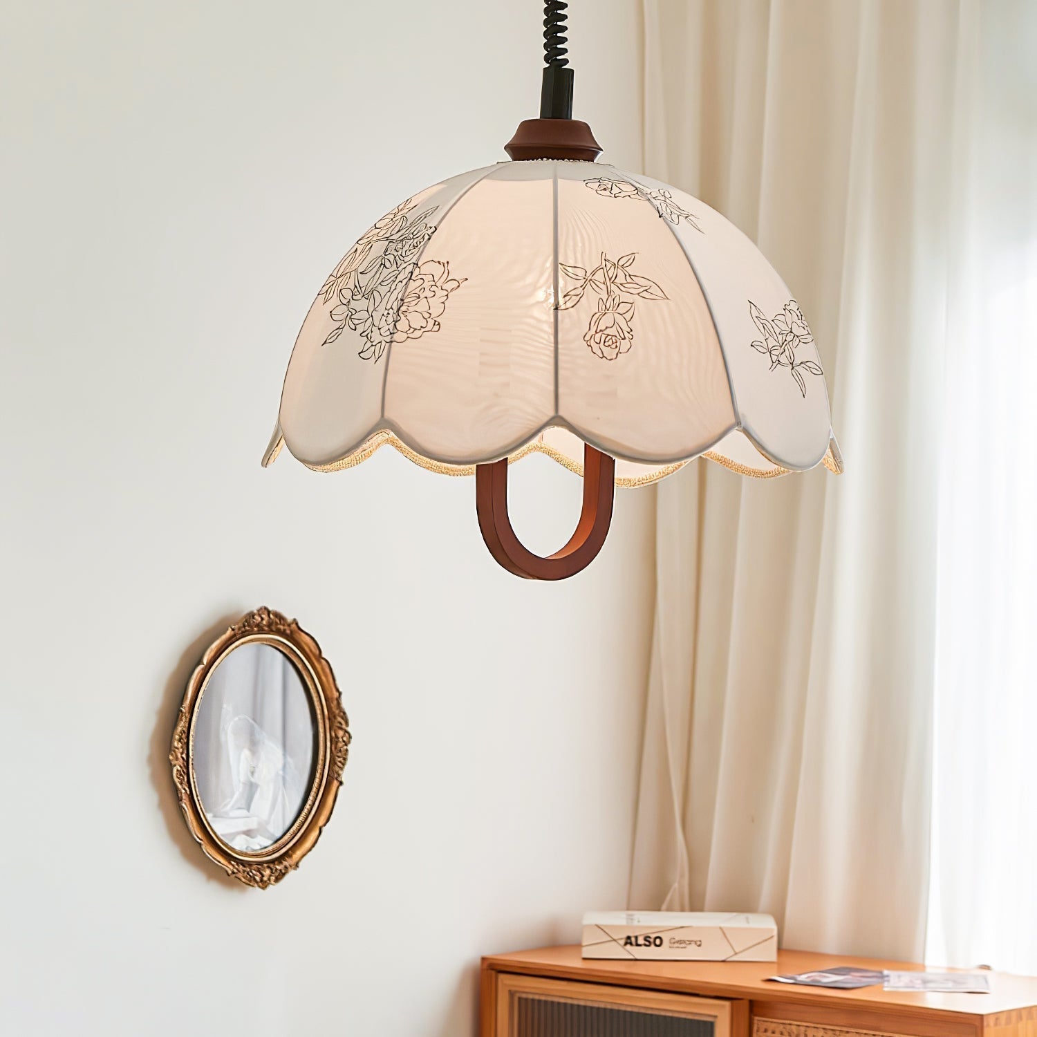 Botanical Floral Grace Pendant Light Fixture for Modern Living and Dining Areas