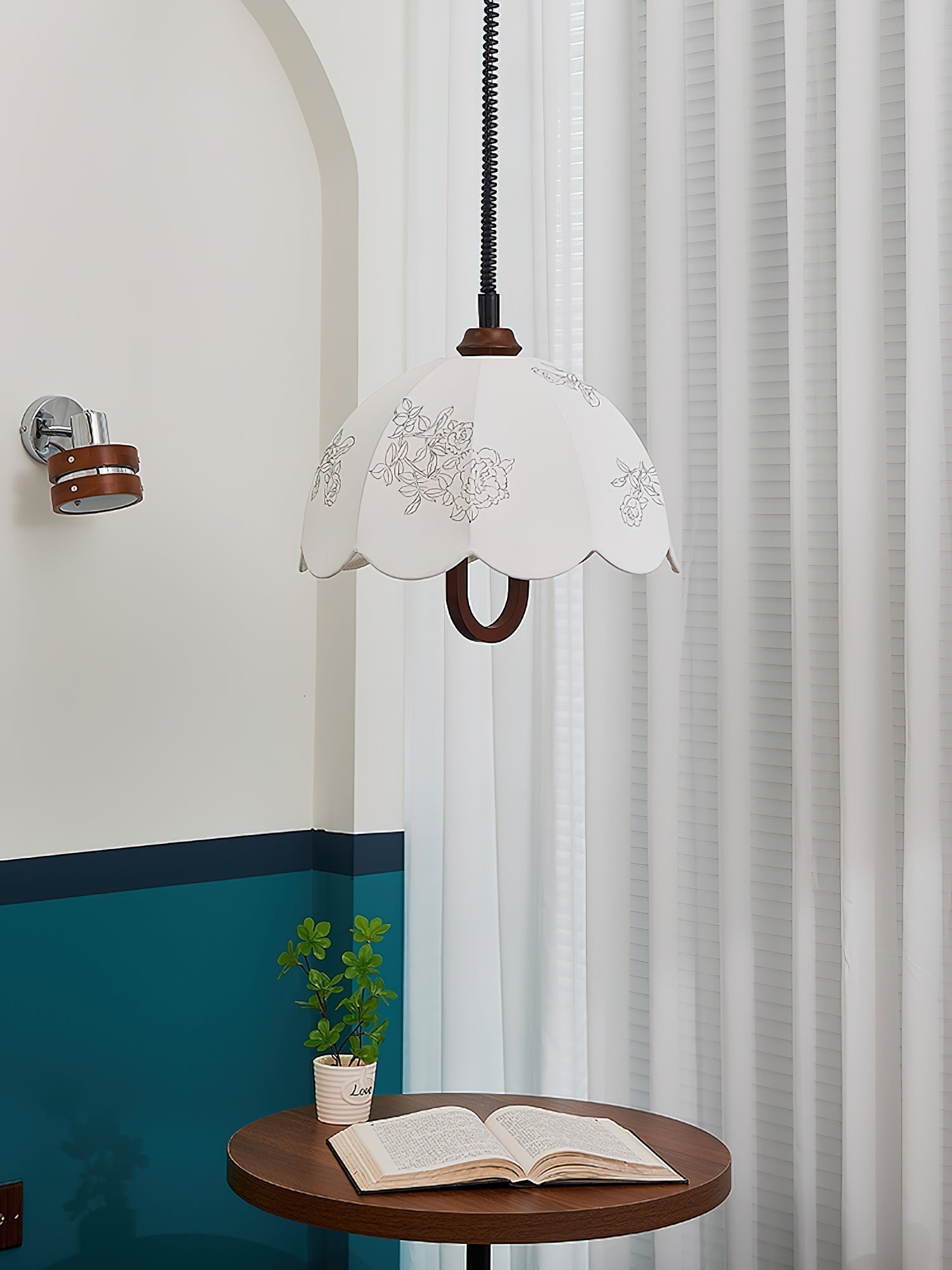 Botanical Floral Grace Pendant Light Fixture for Modern Living and Dining Areas
