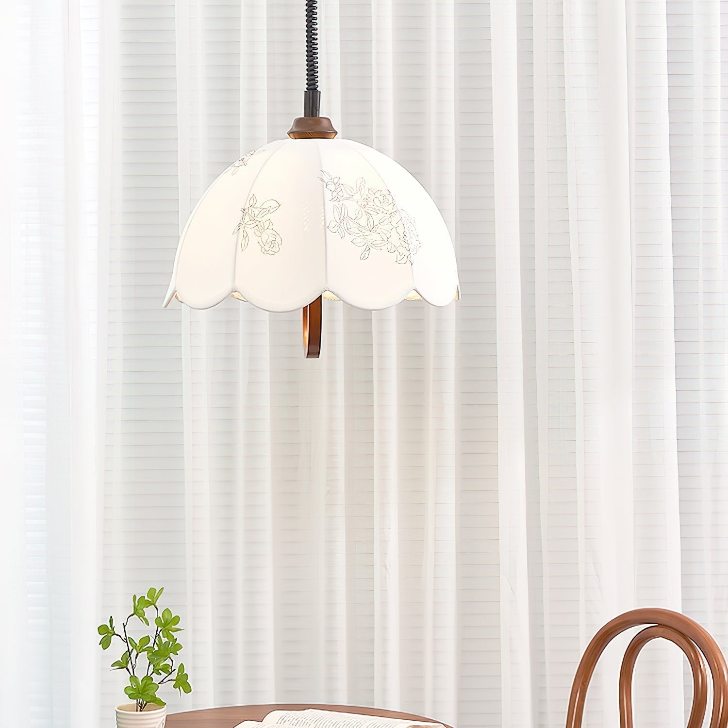 Botanical Floral Grace Pendant Light Fixture for Modern Living and Dining Areas