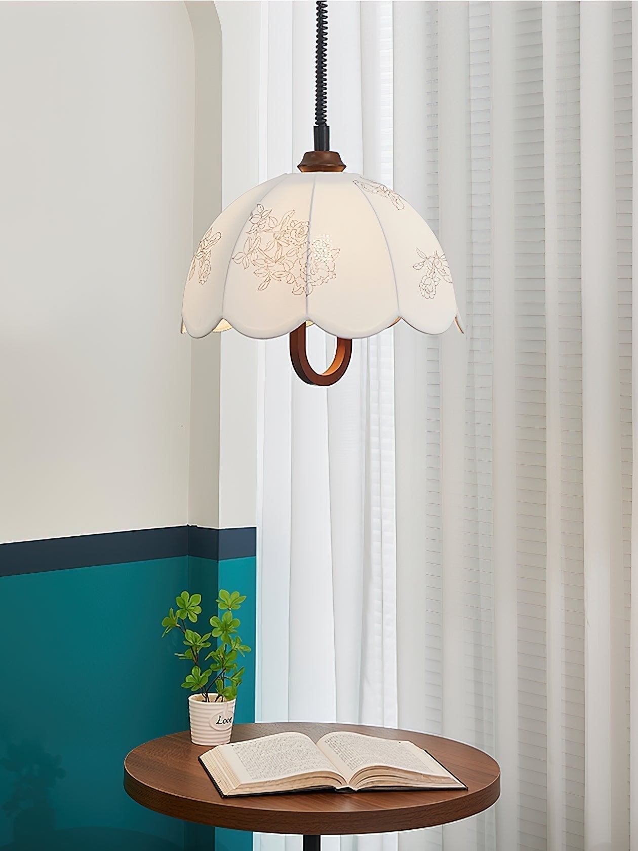 Botanical Floral Grace Pendant Light Fixture for Modern Living and Dining Areas