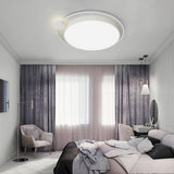 Modern Circular LED Flush Mount Ceiling Light Dimmable Nordic Geometric Fixture for Living Room