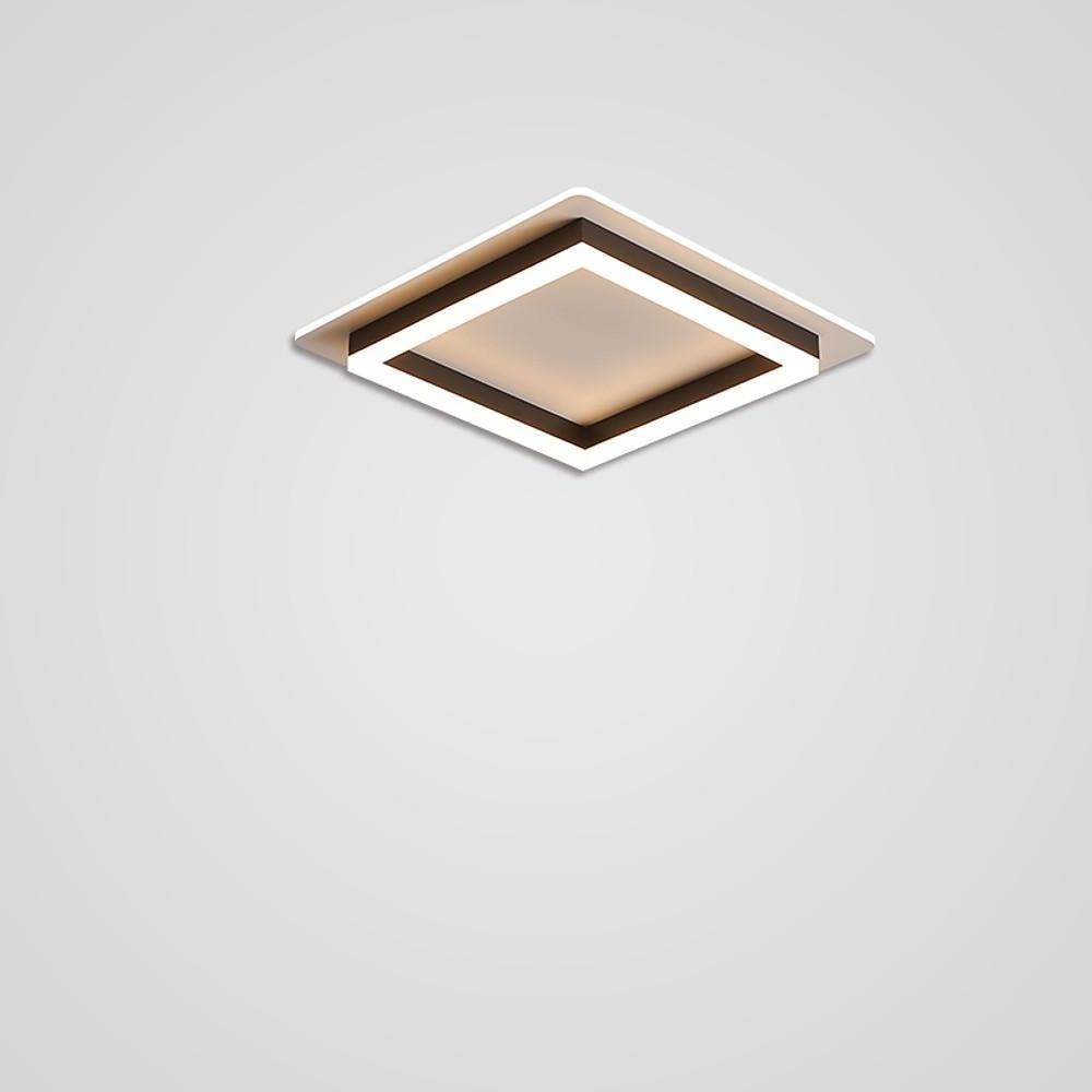 Modern Double Square LED Flush Mount Ceiling Light for Bedroom and Living Room