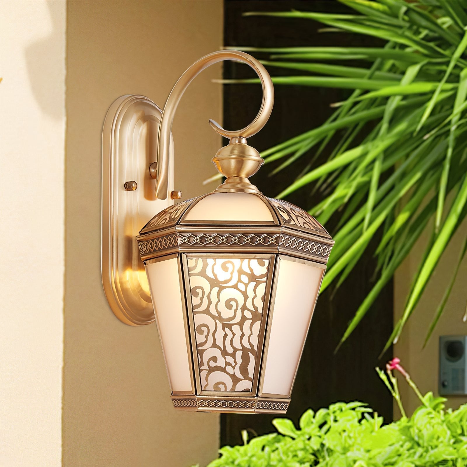 brass-and-glass-palace-pattern-exterior-wall-sconce-lighting-for-outdoor-patios-and-gardens