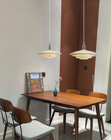 Bretagne Modern Architectural Multi Layered Metal Pendant Light Chrome and White Hanging Ceiling Lamp