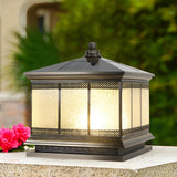 Bronze Waterproof Outdoor Solar Post Cap Lights Retro Decorative Gate Fence Pillar Lighting