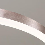 Brown Circular 16 Inch LED Pendant Light Acrylic Shade Modern Hanging Ceiling Fixture