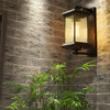 Brown Retro Outdoor Wall Sconce Waterproof Glass Shade Exterior Light for Garden Villa Balcony