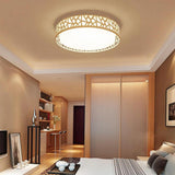 Modern Geometric Round Metal LED Flush Mount Ceiling Light for Bedroom Kitchen and Office