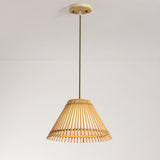 Burlywood Bamboo Pendant Light Decorative Hanging Ceiling Lamp for Modern Kitchen Island and Dining Table