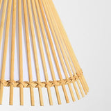 Burlywood Bamboo Pendant Light Decorative Hanging Ceiling Lamp for Modern Kitchen Island and Dining Table