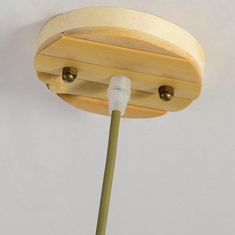Burlywood Bamboo Pendant Light Decorative Hanging Ceiling Lamp for Modern Kitchen Island and Dining Table