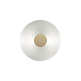Button Modern Striped Glass Wall Sconce Satin Brass LED Indoor Lighting Fixture