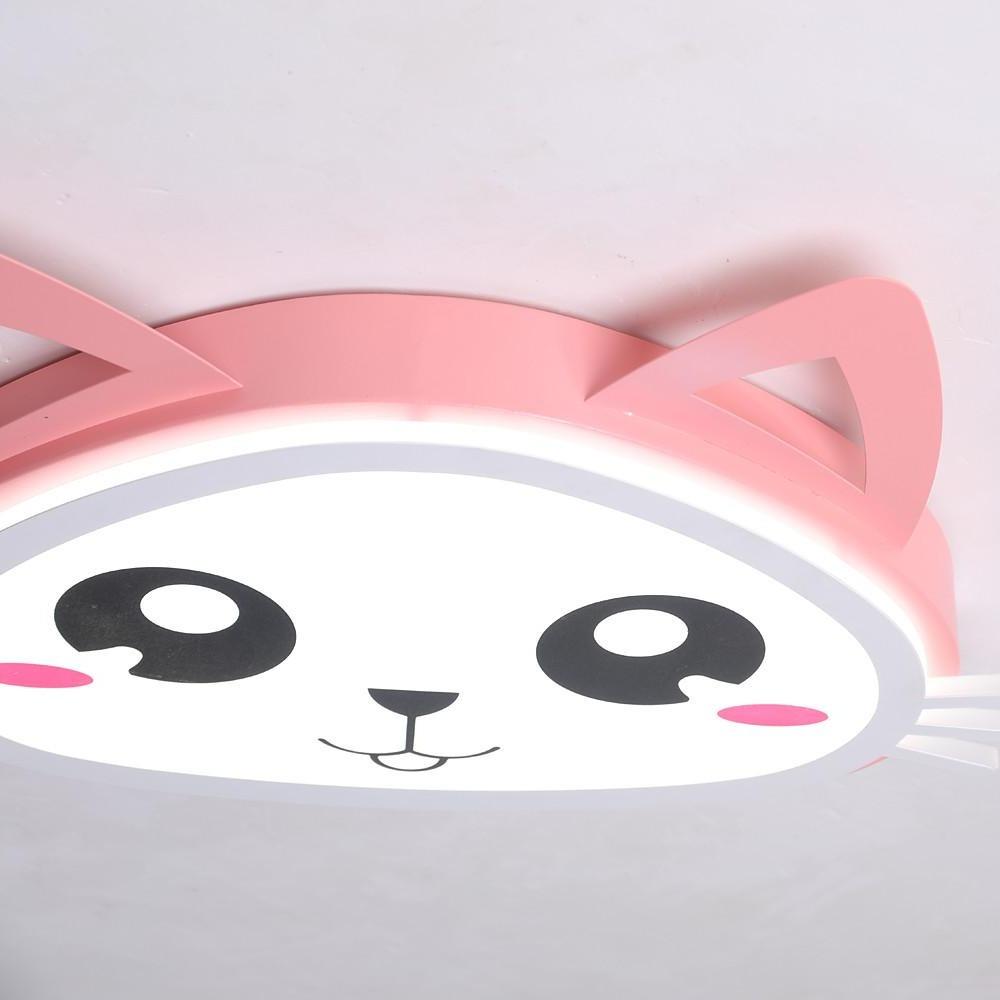Cute Kitten Shape LED Flush Mount Ceiling Light for Kids Bedroom and Nursery