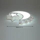 Celestial Moon Star LED Ceiling Light Modern Flush Mount Fixture for Kids Bedroom