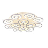 Modern Geometric Flower Shape LED Flush Mount Ceiling Light in White Finish