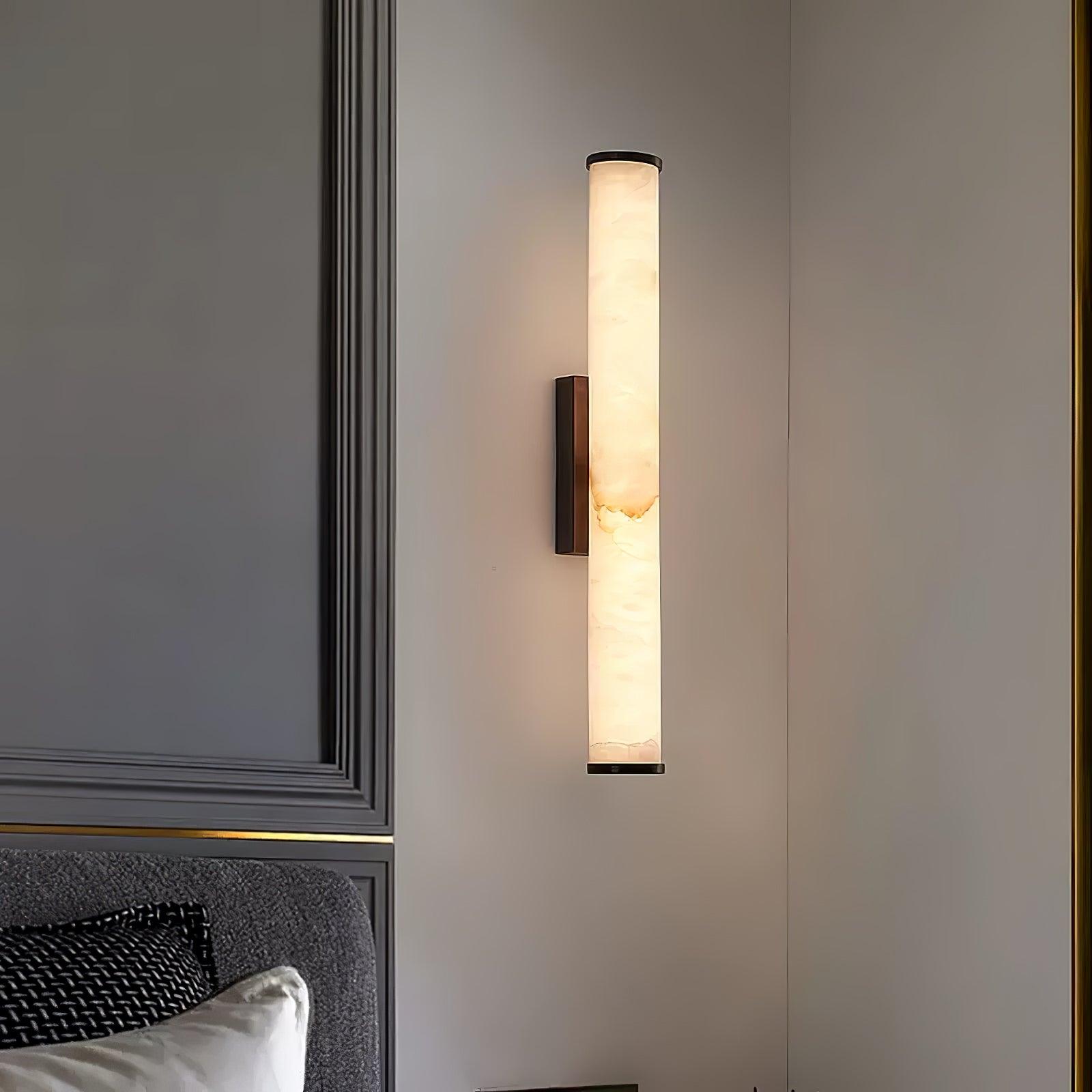 Callisto Modern LED Alabaster Wall Sconce Vintage Brass Indoor Lighting for Living Room