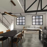 Camur Linear Ceiling Pendant Light Modern Minimalist LED Hanging Lamp for Office and Dining