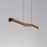 Camur Linear Ceiling Pendant Light Modern Minimalist LED Hanging Lamp for Office and Dining
