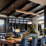 Camur Linear Ceiling Pendant Light Modern Minimalist LED Hanging Lamp for Office and Dining